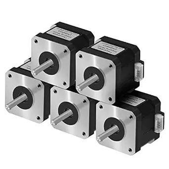 Twotrees 4 Lead Nema 17 Stepper Motor 42 Motor 1.5A (17HS4401S) with 1m Cable 42BYGH 38MM for CNC/ 3D Printer (Pack of 5)