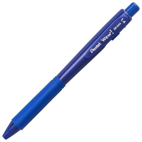 Pentel Wow! Retractable Ballpoint Pen, (1.4Mm) Bold Line, Triangular Barrel, Blue Ink, 18 Pack #TOP6