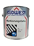SÜDWEST Markierungsfarbe K 26 für Beton/Asphalt Matt 9110 Weiß 0,75 Liter