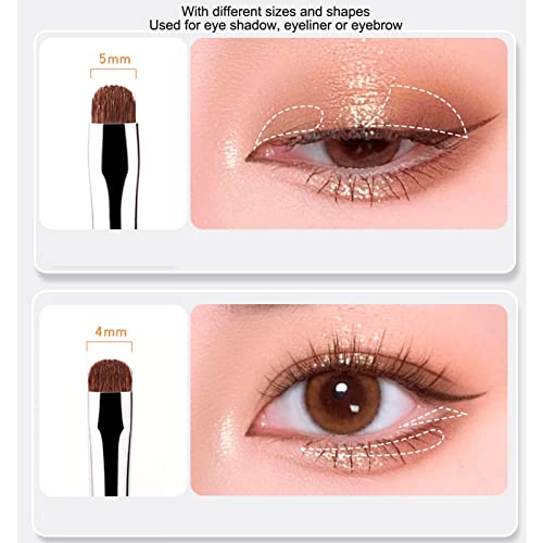Eye Shadow Brush Kit ,Makeup Brushes Set 4pcs Eye Shadow Eyeline Brushes Soft Brush Comfortable Handle Hair Detail Makeup Brush Kit for Eyeshadow Blending Eyebrow - Image 2