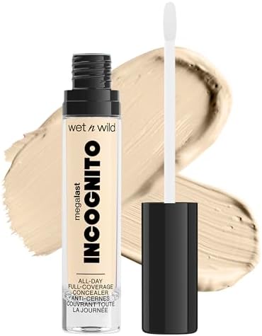 wet n wild Mega Last Incognito AllDay Full Coverage Concealer, Fair, 0.18 Ounce