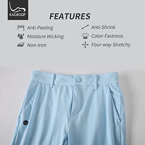 Eagegof Kid Golf Trousers Quick Drying Boy's Straight Leg Pants Leisure Child Pants Pockets Lightweight Sports Tennis (Byssk012A-Navy-160) #TOP1