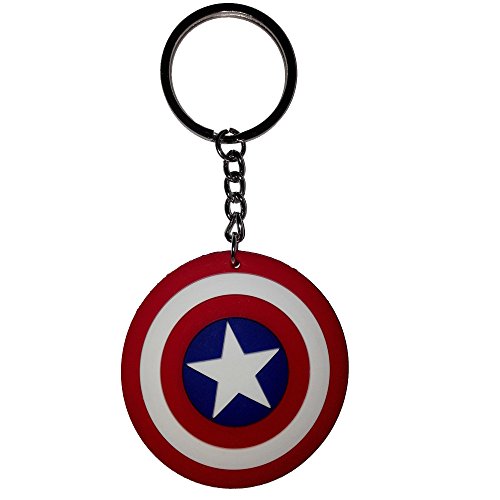 LONDAFISH - Llavero con escudo de los Vengadores para teléfono móvil, accesorios de teléfono móvil, diseño americano de PVC