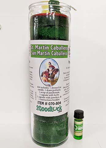 Victoria Rey St. Martin Caballero Dressed Scented Candle - Veladora Preparada San Martin Caballero
