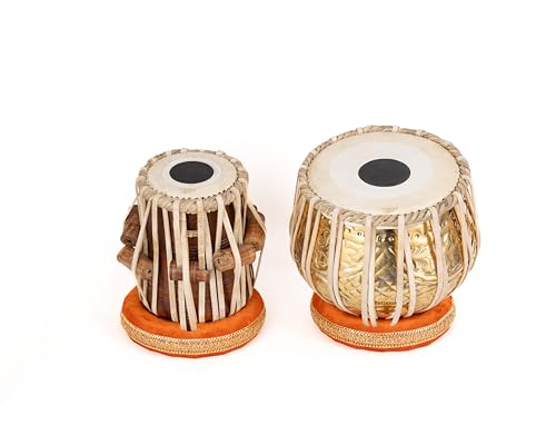 Golden Tabla Set with Tuning Hammer and Covers