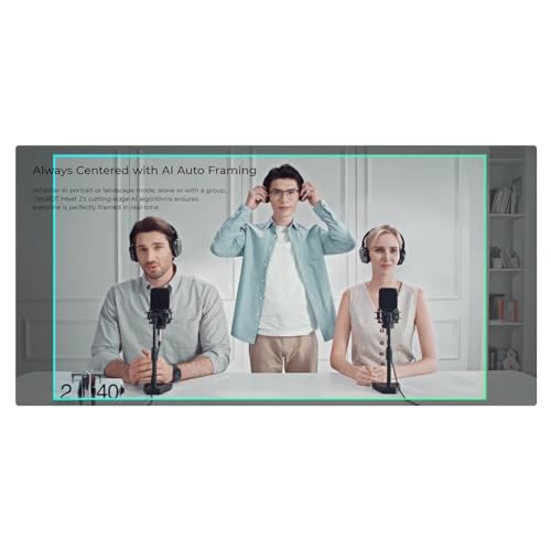Webcam 4K IA autofocus micro omnidirectionnel reduction bruit visioconference
