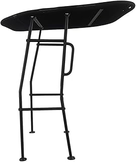Krypt Pro T-Top for Center Console Boats–Universal Fit up to 43” Wide – 1.5” 6063 Aluminum Tubing – Foldable Marine T-Top with Acrylic Canopy–Anodized, White, or Black Finish