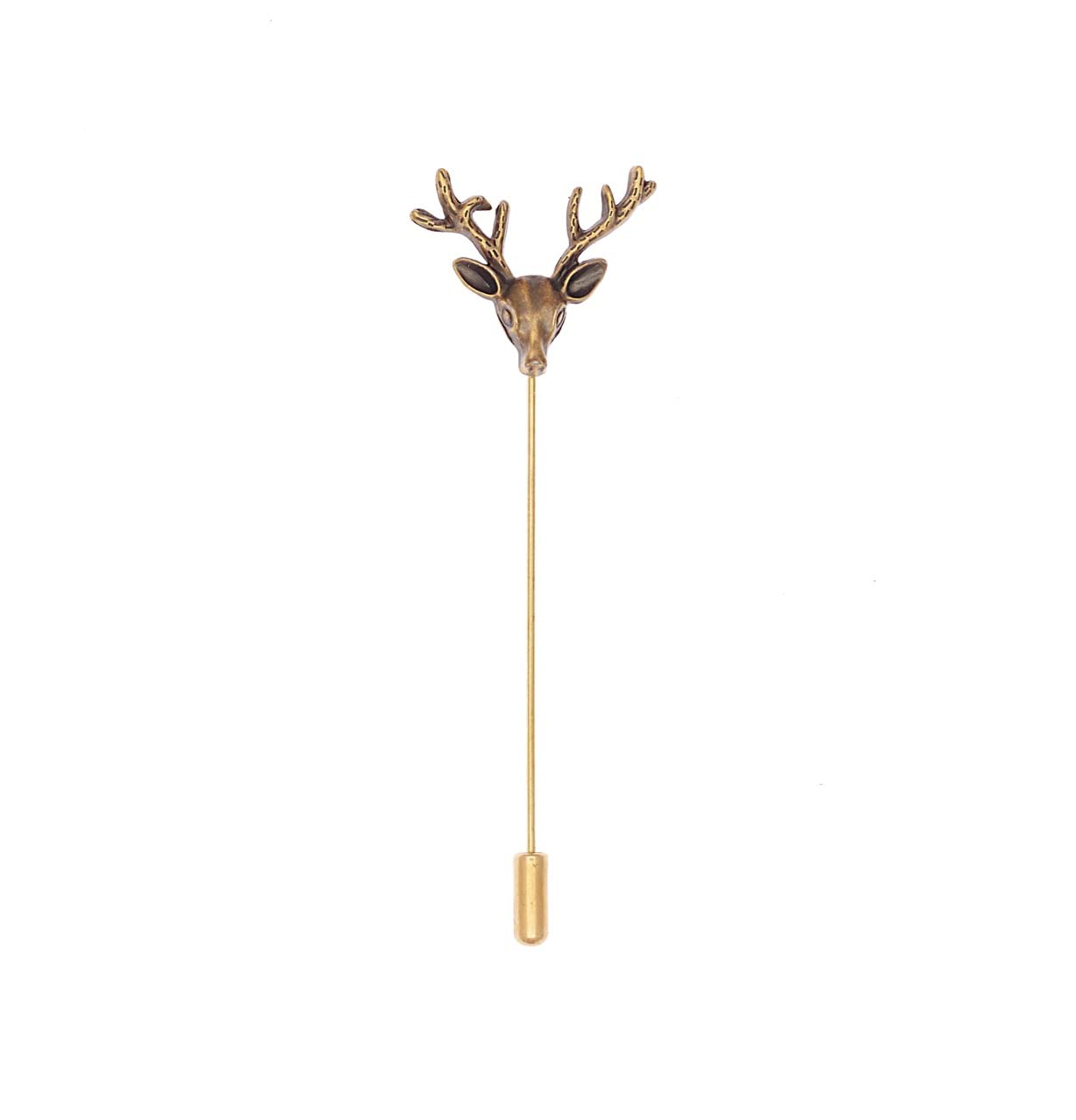 REINDEER METAL LAPEL PIN ANTIQUE For Men-image-42