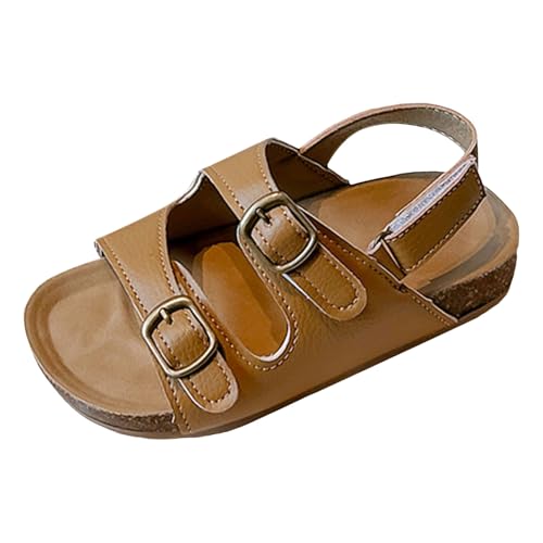 Boys Girls Summer Sandals Kids Summer Casual Vacation Open Toe Double Straps Adjustable Back Strap Beach Sandal