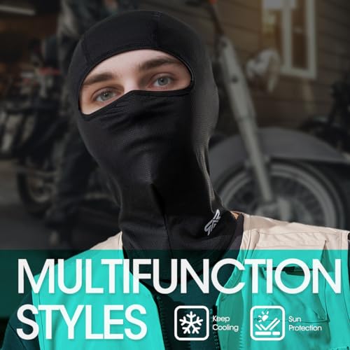 Image of 3 Pieces Balaclava Face Mask Breathable Sun Protection Motorcycle Outdoor Sport Full Face Cover for Men and Women