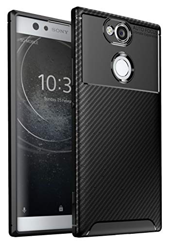 Case Collection Cubierta con diseño de Fibra de Carbono para Sony Xperia XA2 Fundas Agarre cómodo Ajuste ceñido Gel TPU Suave Goma Antideslizante para Funda Sony Xperia XA2
