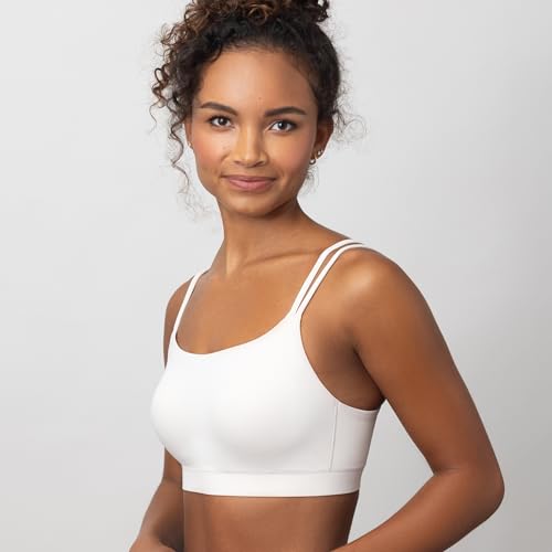 Floatley Cozy Adapt Medium Impact Sports Bra Wirefree Soft Comfort Back Closure Strappy Yoga Bra with Embedded Pads for Women2