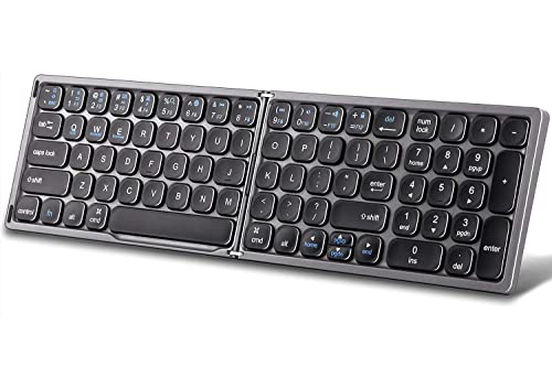 HDWR Computer Keyboard, Wireless, Folding, Bluetooth V3.0, Wireless Operation with a Range of up to 10 Meters