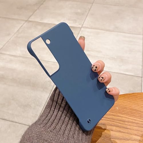 Coque Samsung S23 Ultra sans cadre magnétique et mate bleue