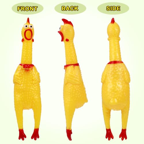 TOYANDONA Große Schreien Huhn Spielzeug Gelb Gummi Squaking Huhn Spielzeug Neuheit Und Langlebig Gummi Gag Hund Geschenk für Jungen Mädchen