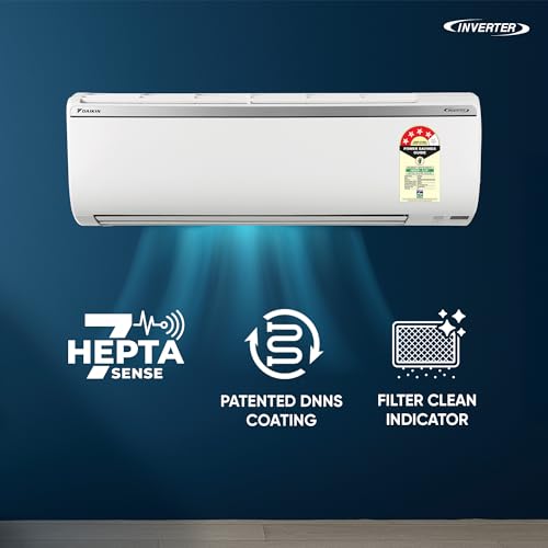Image of Daikin 1.5 Ton 4 Star Inverter Split AC (Copper | PM2.5 Filter| Dew Clean | Hepta Sense | Triple Display | Stabilizer Inside | FTKP50XV) White