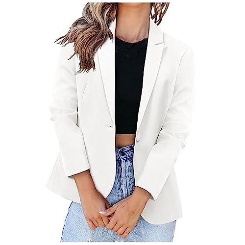 Women's Work Office Blazer Dressy Long Sleeve Casual Jackets Button Blazer Business Professional Jacket Suit Coats