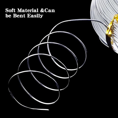 Image of TecUnite 1 Roll Aluminum Craft Wire for Sculpting Armature Bendable Craft Wire for DIY Jewelry Making (100 M X 0.8 mm,Silver)