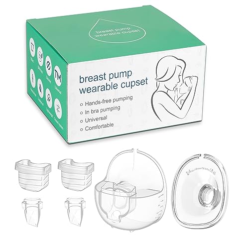 Image of PDFans Wearable Breast Pump Accessories Milk Collector Cup Replacement Parts Flange 24mm Compatible with Mommed TSRETE Missaa Mumgaroo S21/S19/S18 Pump, Bonus 1pcs Duckbill Valve&Silicone Diaphragm