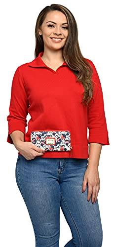 Loungefly Disney Mickey & Minnie Mouse Wallet Zip Around Clutch Faux Leather, Multicolor, Zippered Wallet