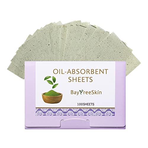 Longgaohui Láminas absorbentes de Aceite - 100 Hojas de Hojas secantes de Aceite para la Cara | 100 Hojas absorbentes de Aceite para Eliminar la Grasa del Aceite y prevenir Las espinillas