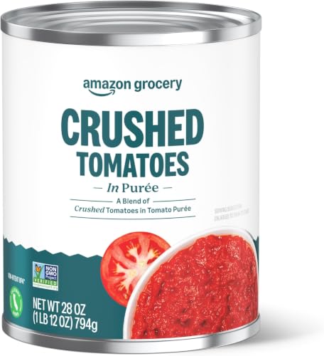 Image of Amazon Grocery, Crushed Tomatoes in Puree, 28 Oz (Previously Amazon Fresh, Packaging May Vary) (Pack of 5)