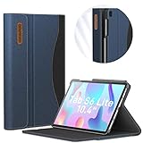 INFILAND Galaxy Tab S6 Lite Hülle Geschäft Folio Multi-Winkel Ständer Schutzhülle Kompatibel mit Samsung Galaxy Tab S6 Lite 10.4 Zoll SM-P610/P615/P613/P619 Auto Schlaf/Wach, Dunkleblau