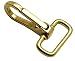 Okones Pack of 2Pcs, 1'' Eye Inner,2-4/9''OAL,Solid Brass Ring Lobster Clasp Claw Lobster Snap Lanyard Hook Lobster Claw Clasp for Straps Bags Belting Leathercarft (1''Eye×2-4/9''OAL, BRA0059)