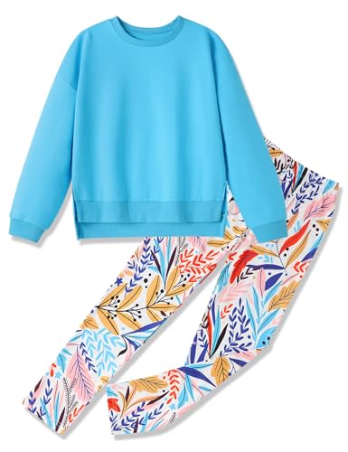 Image of Girl Clothes Sweatshirt Pullover Leggings Tracksuits Outfit 2PC Girls Clothes Size 6-14
