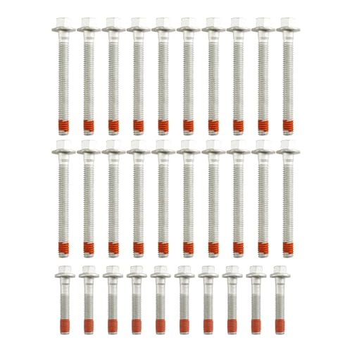Image of KAX Head Bolt Set Compatible with Chevy Silverado 1500 2500 3500 HD Classic Tahoe Suburban Avalanche Corvette Express, GMC Sierra Yukon XL 1500, Cadillac Escalade 6.0L 5.3L 4.8L 6.2L 5.7L, OE# ES72220