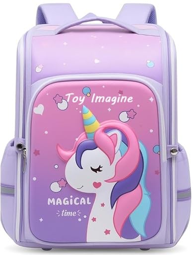 Image of Toy Imagine Kids School Bag for Boys & Girls | 180 Zipper Lightweight Large Capacity School Backpack | 3D Cartoon Design | Comfortable School Bag (Age 7-14 Years)