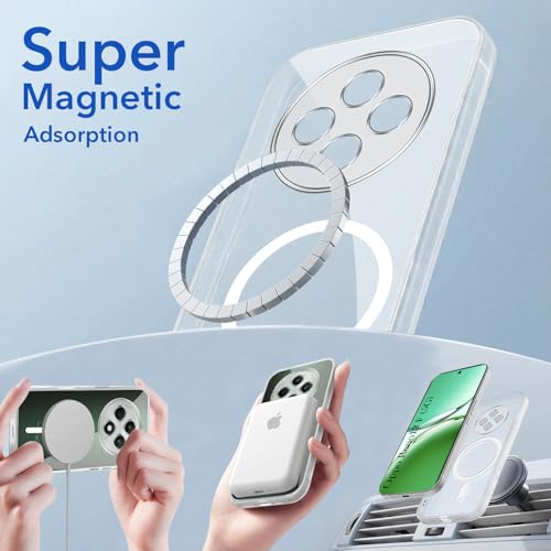 Image of Jkobi Lifetime Anti-Yellow MagSafe Compatible Clear Back Cover Case for Oppo Reno 12F (Sleek Hard Crystal | Shockproof and Camera Protection)