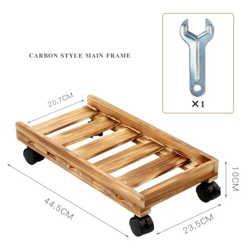 Soporte para CPU de Madera con Ruedas, Bandeja para Torre de Caja con Disipación de Calor, práctico soporte para oficina (Marrón) miniatura 2