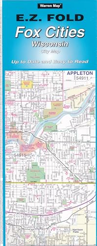 Appleton Fox Cities Wisconsin EZ Fold Road Map