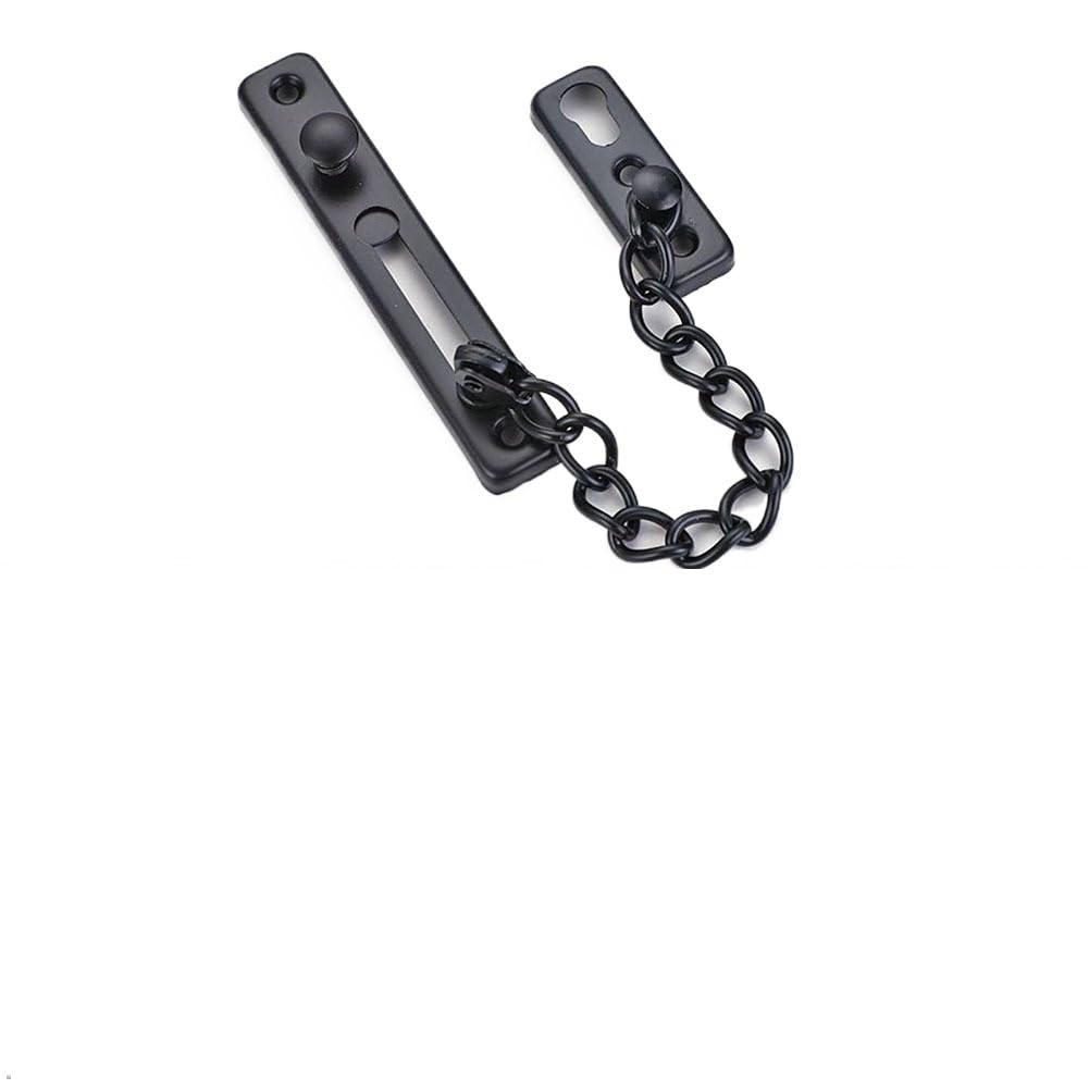 Lkfjnhepf Black Latch Lock Door Chain Latch Lock Anti-Theft Hotel Door Bolt Chain Kids Safety Security Home Buckle Guard Hardware Accessories(Black Latch Lock)