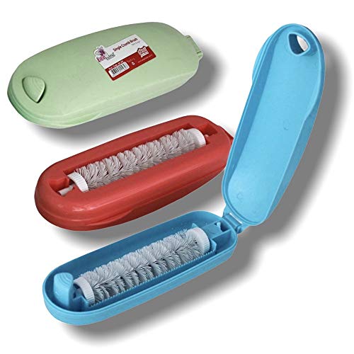 Cuisine Elegance • Brosse à miettes à main pour ramasser les miettes et les poils d'animaux domestiques (bleu).