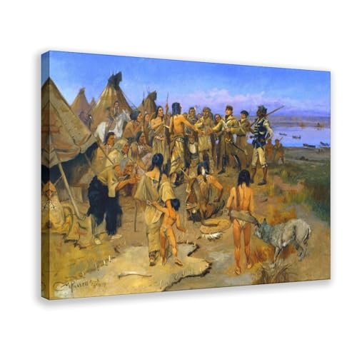 Toile Lewis and Clark Charles M Russell grand format pour habiller un mur vide