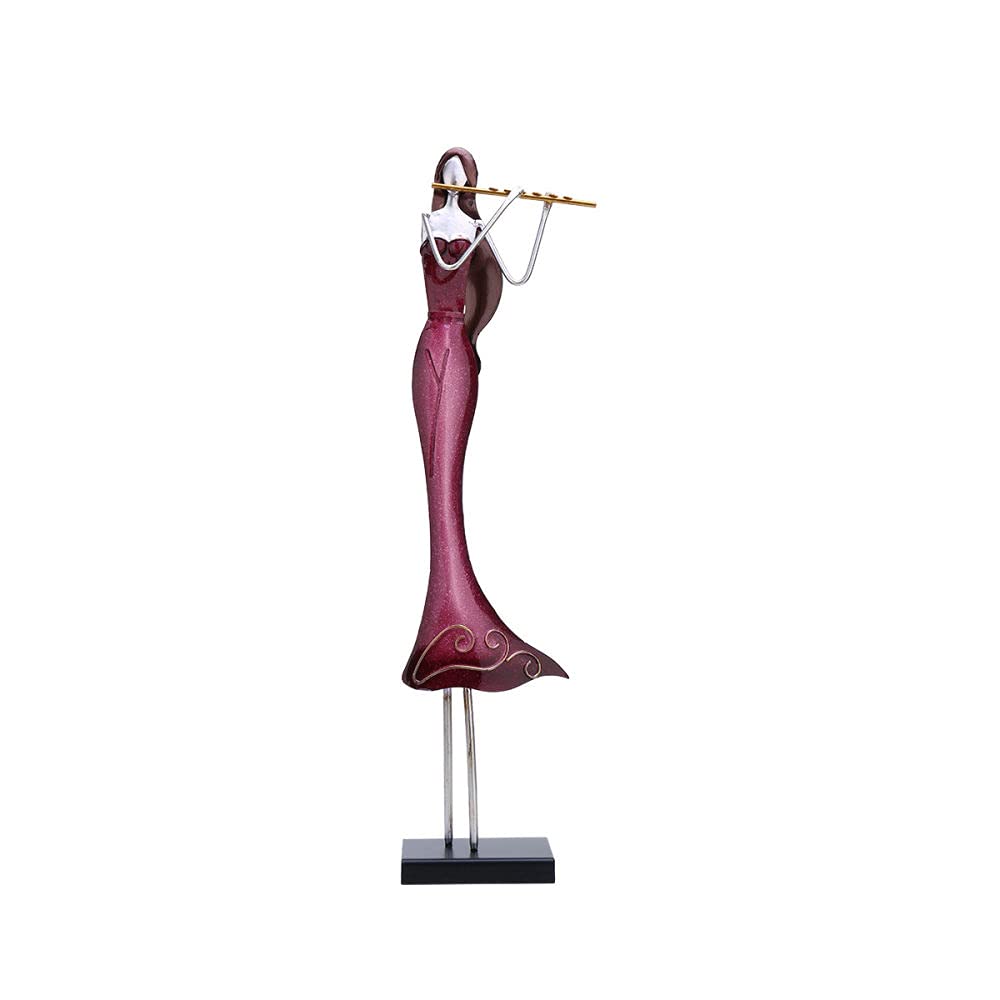 Saxophone joueur ornement fait main sculpture d'artisanat d'art en fer