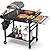 AOKEMAi Grill Table for Oon Pizza Oven Accessories, Ninja Pizza Oven Table with Extendable Desk - Fit Gozney, Solo Stove, Durable Outdoor Grill Cart Stand with Food Prep Topping Station for Backyard