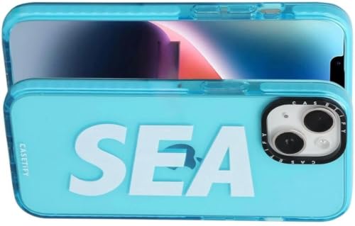 Image of for iPhone 15 Plus SEA Case Transparent, Grip Case Silicon Slim Fit Shock-Absorbing TPU Bumper & Anti-Yellowing Clear Protective Back Cover for iPhone 15 Plus (Blue,01)