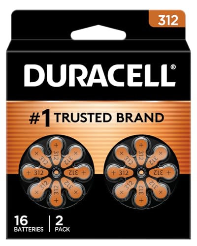 Image of Duracell Size 13 Orange Hearing Aid Batteries, 16 Count, 4-Year Storage
