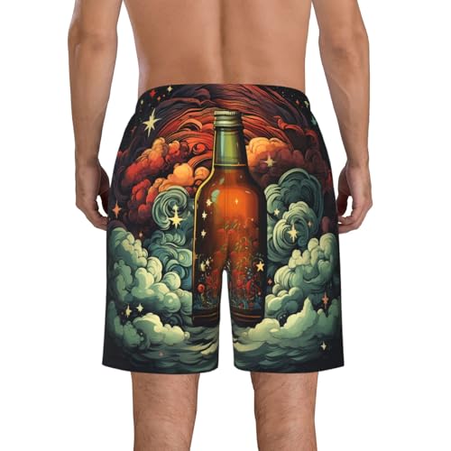 Men's Swim Trunks Beer Quick Dry Board Shorts Mens Bathing Suit Beach Swimwear with Pockets3