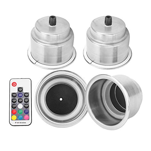 Portavasos 4PCS Acero Inoxidable RGB con Control Remoto miniatura 6