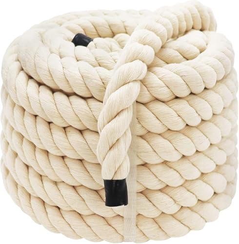 Image of Strong Cotton Rope 20 MM Thick 10 Feet Length for Hammock, Climbing, Craft, Gym & Home Decor