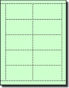500 Label Outfitters® Light Green Laser and Inkjet Printable Business Cards (50 Sheets)