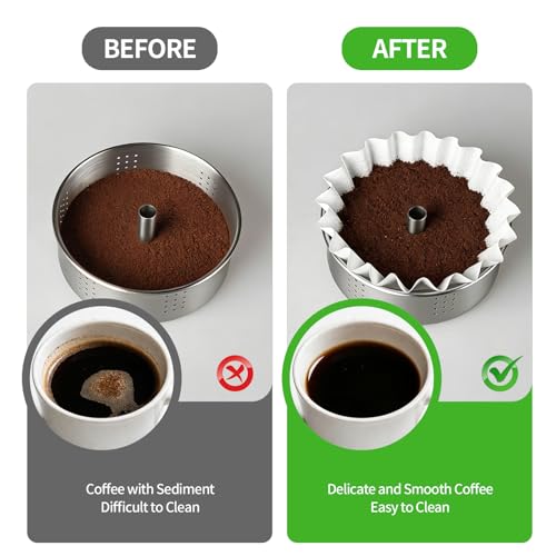 Image of 200-Count Percolator Coffee Filters - Compatible with Farberware, Coletti & Elite Gourmet Electric Coffee Pots (4-9 Cup) | Disposable Paper Basket Filters for Glass & Standard Percolators