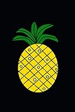 Notizbuch: Ananas Notizbuch schwarz liniert Früchte Obst Ernährung Rohkost Diät kochen Notizbuch liniertes Buch zum reinschreiben , 120 Seiten, ......