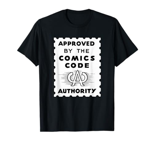 Festeggia la storia dei fumetti con questo design vintage, che mostra il defunto emblema della Comic Code Authority. Perfetto per gli amanti dei fumetti e gli appassionati di storie classiche di supereroi degli anni '50 e '60.