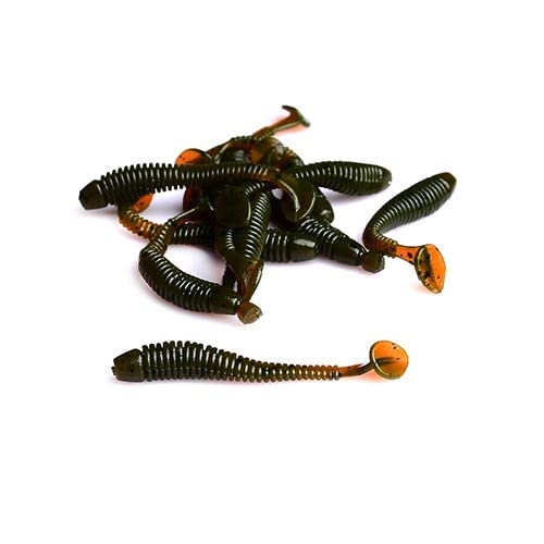 WorldCare® 50PCS Spiral T Fish Soft softs Artificial s weest Blackfish Culter Striped bass Fishing Tool : 6