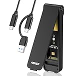 FIDECO M.2 NVMe SSD Enclosure, M.2 NVMe to USB Adapter, USB 3.2 Gen 2 (10Gbps) SSD Reader for M & M+B Key, Sandwich Style Design, Tool-Free Installation, Support UASP and TRIM